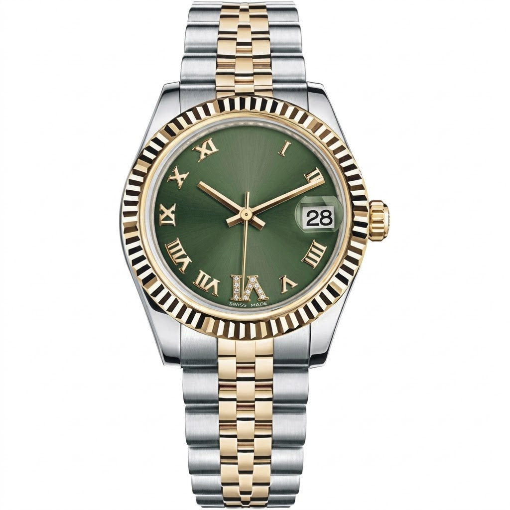 Datejust Yellow Gold Green Dial 36mm